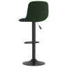 Tabourets de bar lot de 2 vert foncé velours 