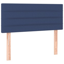 Sommier à lattes de lit avec matelas Bleu 90x200 cm Tissu 