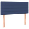 Sommier à lattes de lit avec matelas Bleu 90x200 cm Tissu 