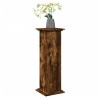Piédestal avec rangement chêne fumé 31x30x90 cm bois ingénierie 
