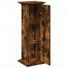 Piédestal avec rangement chêne fumé 31x30x90 cm bois ingénierie 