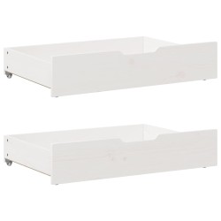 Cadre de lit sans matelas blanc 90x200 cm bois de pin massif 
