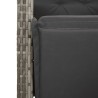 Ensemble de bistro de jardin 3 pcs coussins gris poly rotin 
