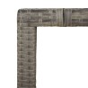 Ensemble de bistro de jardin 3 pcs coussins gris poly rotin 