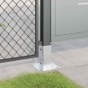 Bases de poteau carrées 12 pcs argent 61x61 mm acier galvanisé 