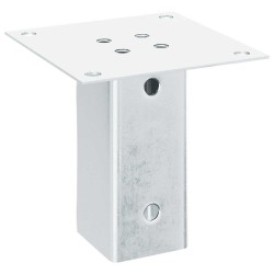 Bases de poteau carrées 12 pcs argent 61x61 mm acier galvanisé 