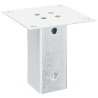 Bases de poteau carrées 12 pcs argent 61x61 mm acier galvanisé 