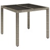Ensemble de bistro 3 pcs avec coussins gris résine tressée 