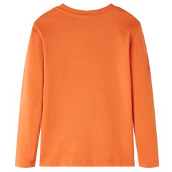 T-shirt enfants manches longues orange foncé 92 