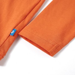 T-shirt enfants manches longues orange foncé 92 