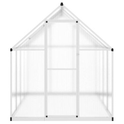 Serre avec cadre de base argenté 224x169x195 cm aluminium 