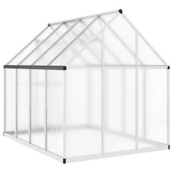 Serre avec cadre de base argenté 224x169x195 cm aluminium 
