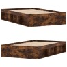 Cadre de lit sans matelas chêne fumé 120x190 cm 