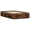 Cadre de lit sans matelas chêne fumé 120x190 cm 