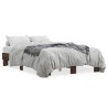 Cadre de lit sans matelas chêne marron 135x190 cm 