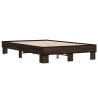 Cadre de lit sans matelas chêne marron 135x190 cm 