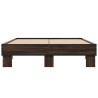 Cadre de lit sans matelas chêne marron 135x190 cm 
