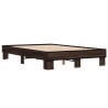 Cadre de lit sans matelas chêne marron 135x190 cm 