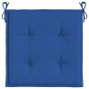 Coussins de chaise de jardin lot de 2 bleu royal 40x40x3 cm 