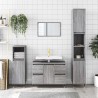 Armoire salle de bain sonoma gris 80x33x60 cm bois d'ingénierie 