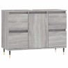Armoire salle de bain sonoma gris 80x33x60 cm bois d'ingénierie 