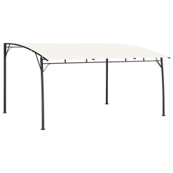 Auvent pare-soleil de jardin 4x3x2,55 m Crème 