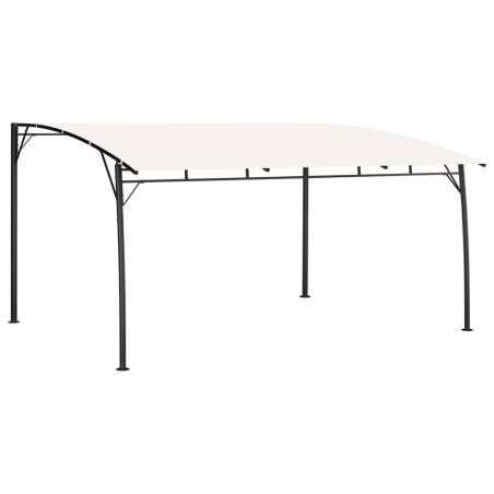 Auvent pare-soleil de jardin 4x3x2,55 m Crème 
