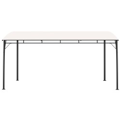 Auvent pare-soleil de jardin 4x3x2,55 m Crème 
