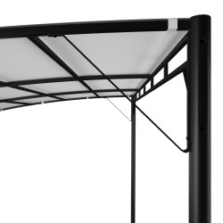 Auvent pare-soleil de jardin 4x3x2,55 m Crème 