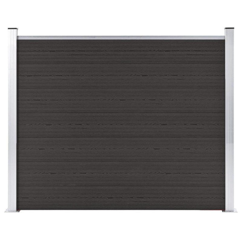 Panneau de clôture WPC 180x146 cm Noir 
