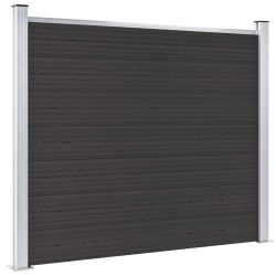 Panneau de clôture WPC 180x146 cm Noir 