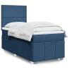 Sommier à lattes de lit avec matelas Bleu 90x200 cm Tissu 