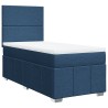 Sommier à lattes de lit avec matelas Bleu 90x200 cm Tissu 