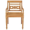 Chaises Batavia lot de 2 avec coussins anthracite Bois de teck 