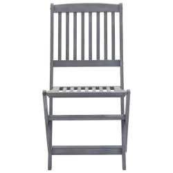 Chaises pliables d'extérieur lot de 4 et coussins Bois d'acacia 