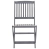 Chaises pliables d'extérieur lot de 4 et coussins Bois d'acacia 