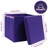 Boîtes de rangement et couvercles 10pcs Violet 32x32x32cm Tissu 