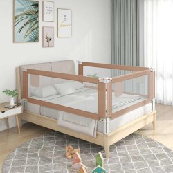 Barrière de sécurité de lit enfant Taupe 90x25 cm Tissu 