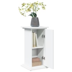 Piédestal avec rangement blanc 31x30x60 cm bois d'ingénierie 