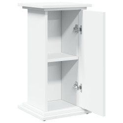 Piédestal avec rangement blanc 31x30x60 cm bois d'ingénierie 