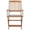 Chaises pliables d'extérieur lot de 2 Bois d'acacia solide 