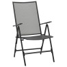 Chaises pliables en maille lot de 4 Acier Anthracite 