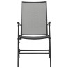 Chaises pliables en maille lot de 4 Acier Anthracite 