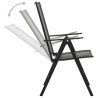 Chaises pliables en maille lot de 4 Acier Anthracite 