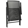 Chaises pliables en maille lot de 4 Acier Anthracite 