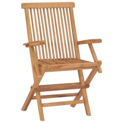 Chaises pliables de jardin lot de 6 Bois de teck solide 