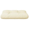 Coussin de palette crème 60x40x12 cm tissu 