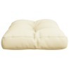 Coussin de palette crème 60x40x12 cm tissu 