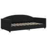 Lit de jour avec gigogne et matelas noir 90x190 cm velours 