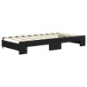 Lit de jour avec gigogne et matelas noir 90x190 cm velours 